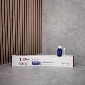 T2 Energy™ Post - Ампули для зміцнення коріння волосся з протеїнами пшениці, пантенолом і ефірними оліями, 12 ампул