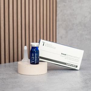 T3 Cleans Post - Ампулы для регулирования себума с биотином, цинком PCA и ниацинамидом, 4 Ампулы. После шампуня